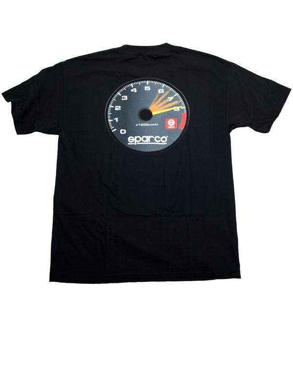 Sparco T-Shirt Tach Blk Xlrg
