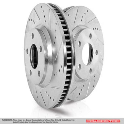 Power Stop 19-21 Subaru Forester Front Evolution Drilled & Slotted Rotors - Pair