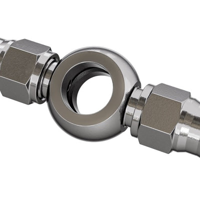 Goodridge Straight Double Banjo for 3/8 or M10 Long Bolt