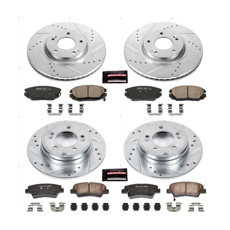Power Stop 09-11 Hyundai Azera Front and Rear Z23 Evolution Brake Kit