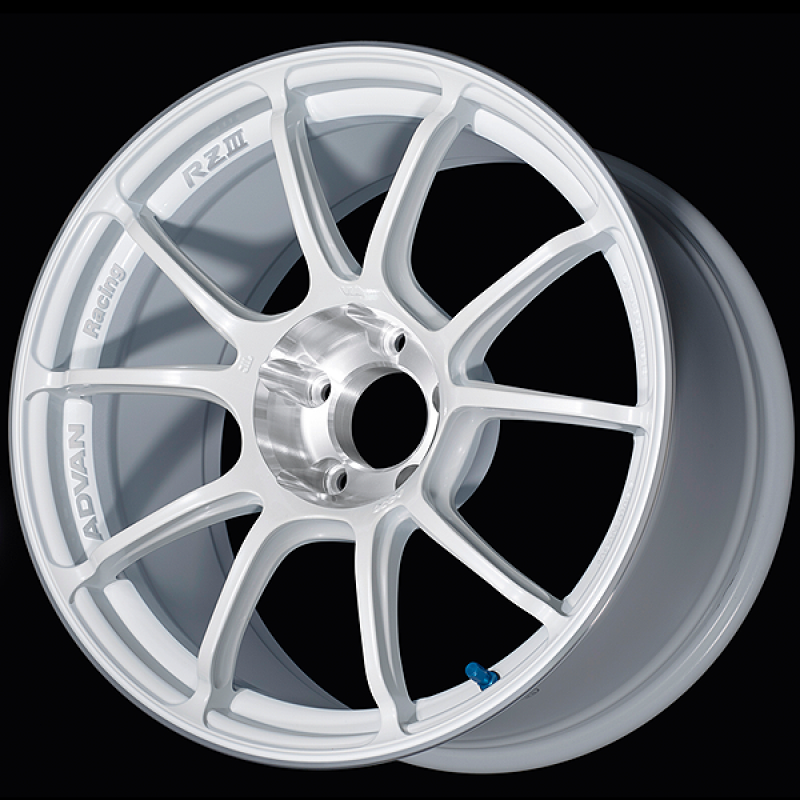 Advan RZIII 18x9.5 / +45 Offset / 5x120 BC / 72.5mm Bore / Racing White Metallic & Diamond Cut