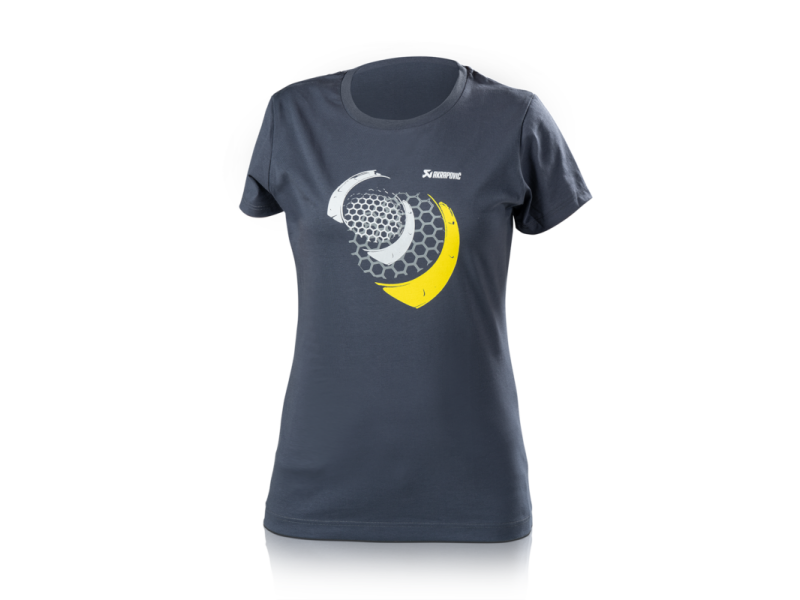 Akrapovic Lifestyle T-shirt Mesh Womens Blue-Grey - Small
