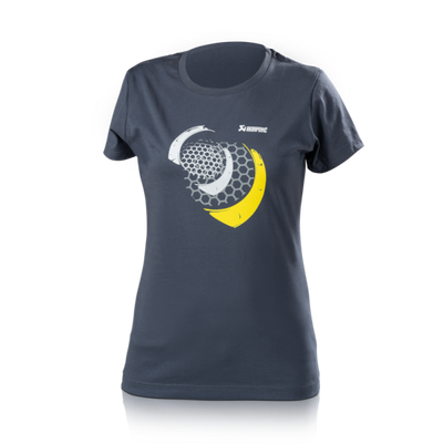 Akrapovic Lifestyle T-shirt Mesh Womens Blue-Grey - Small