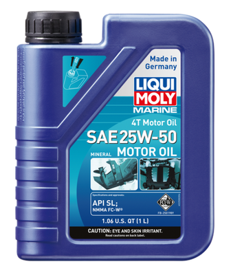 LIQUI MOLY 1L Marine 4T Motor Oil SAE 25W50