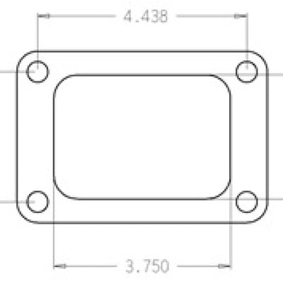 Cometic Garrett T6 .010in Rubber Coated Stainless Turbo Inlet Flange Gasket