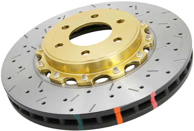 DBA Nissan Skyline (Various) Front Drilled & Slotted 5000 Series 2-Pc Rotor Assembled w/ Gold Hat