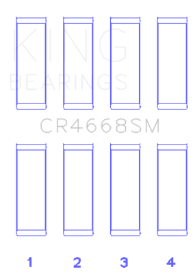 King Engine Bearings Hyundai G4Ke/G4Kc (Size +0.50mm) Connecting Rod Bearing Set
