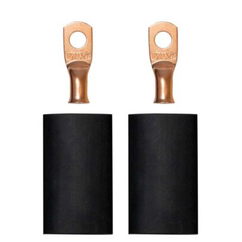 Moroso 1/4in Dia Stud 8 GA Wire Crimp/Solder Battery Cable Terminal Kit (2 Pack)
