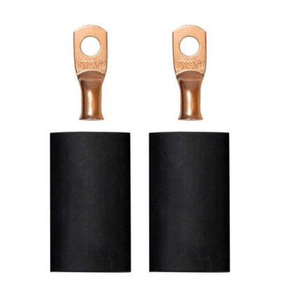 Moroso 1/4in Dia Stud 8 GA Wire Crimp/Solder Battery Cable Terminal Kit (2 Pack)