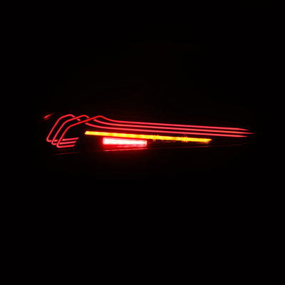 AlphaRex 20-24 Toyota Supra LUXX-Series Laser Style LED Tail Lights Black