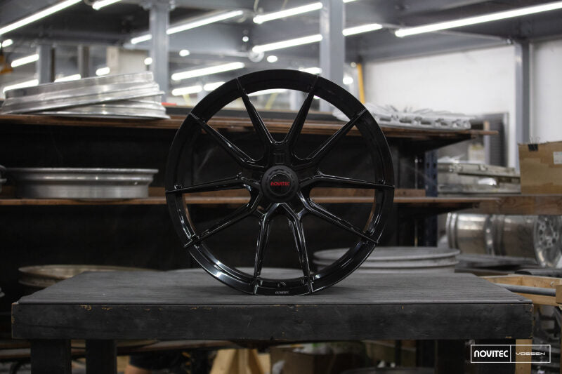 Vossen x Novitec NF10 22x12in - 5x114.3 BP - ET33 - Gloss Black Ferrari 488 / F8 Rear Wheel