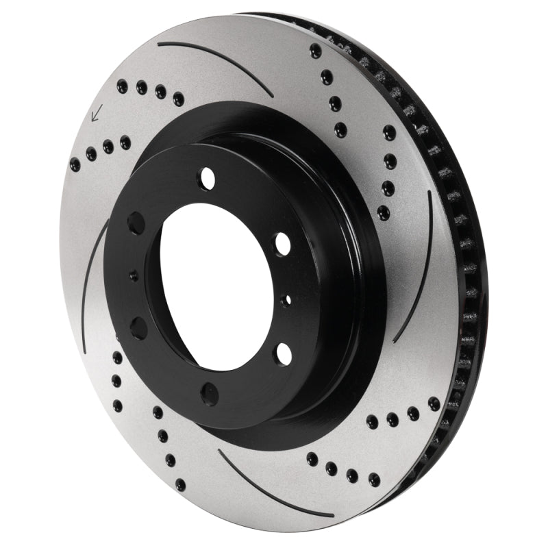 Wilwood 6x5.5 SRP Drilled & Slotted Black Electro Coat Rotor RH