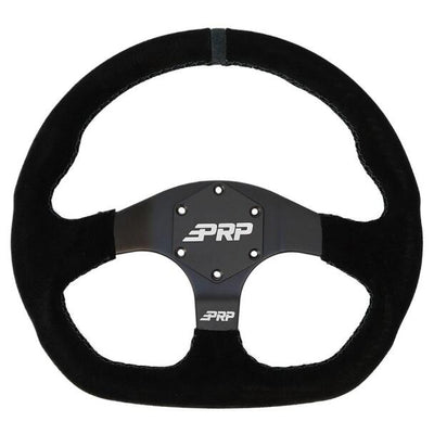 PRP Comp-R D-Shape Suede Steering Wheel - Blue