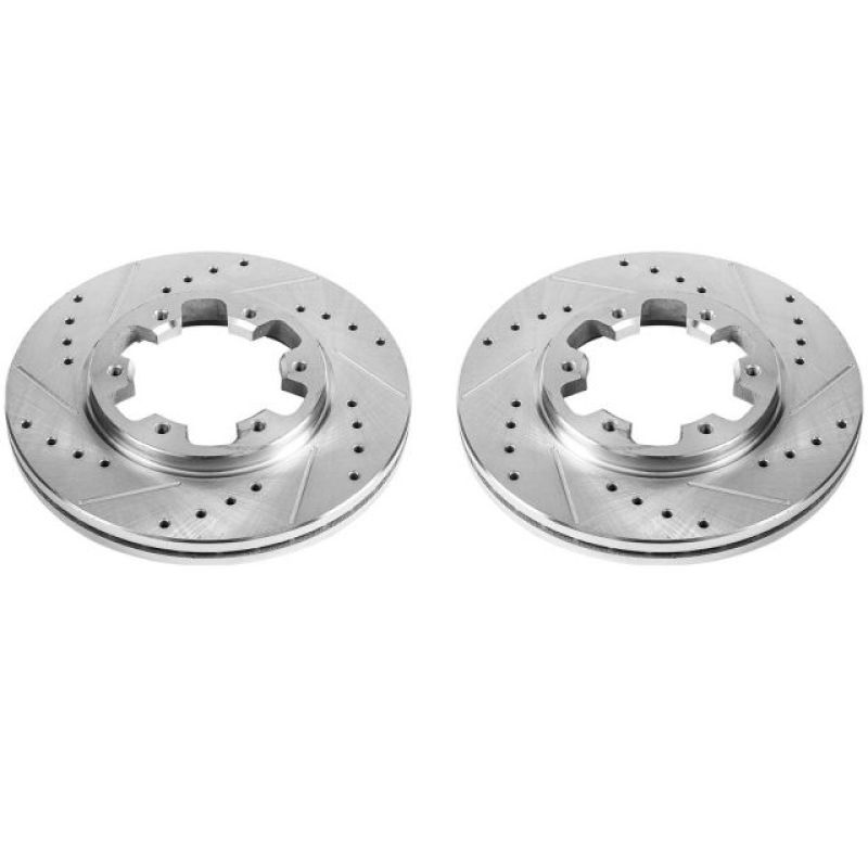 Power Stop 85-86 Nissan 720 Front Evolution Drilled & Slotted Rotors - Pair