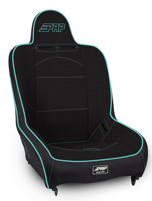 PRP Premier High Back Suspension Seat- Black/Teal Tweed