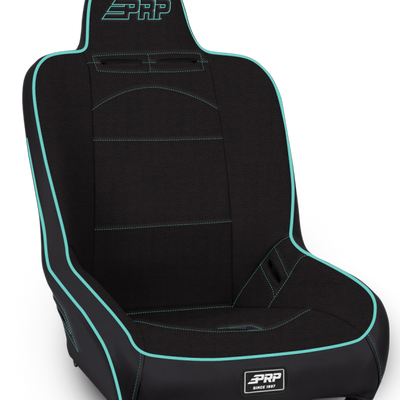 PRP Premier High Back Suspension Seat- Black/Teal Tweed