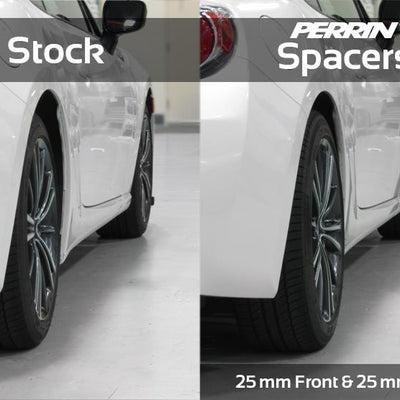 PERRIN 02-14 Subaru WRX / 2004 STI / 13-25 BRZ & Toyota GR86 25mm Wheel Spacers 5x100 56mm CB - Pair