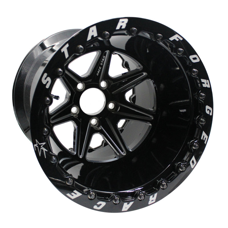 Race Star 72 ValStar 15x8 / 5x4.75BC / 4.5BS / 3.072in CB / Black w/Machined Accents Wheel