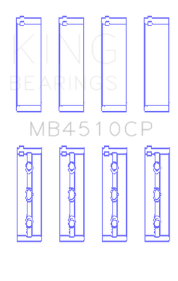 King Engine Bearings Nissan Vq40DE (Size +0.50mm) Main Bearing Set