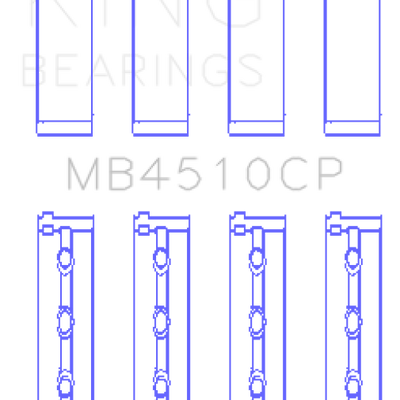 King Engine Bearings Nissan Vq40DE (Size +0.50mm) Main Bearing Set