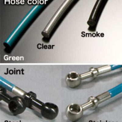 Project Mu Nissan Silvia S13 KS13 PS13 KPS13 Steel Green Brake Lines