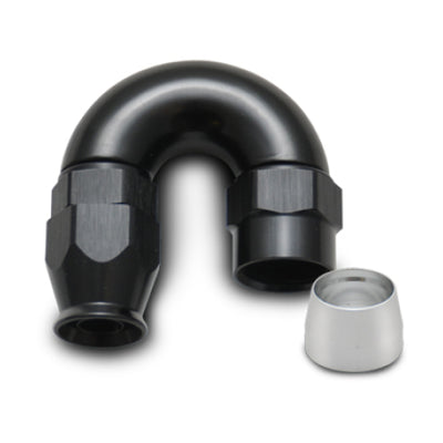 Vibrant 180 Degree High Flow Hose End Fitting for PTFE Lined Hose -16AN