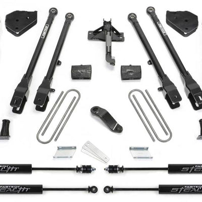 Fabtech 17 Ford F450/F550 4WD Diesel 6in 4Link Sys w/Coils & Stealth