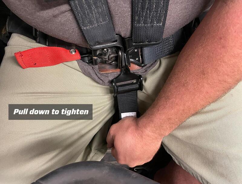 PRP Adjustable Crotch Belt for Latch and Link Harness - 5th Point Only - Black