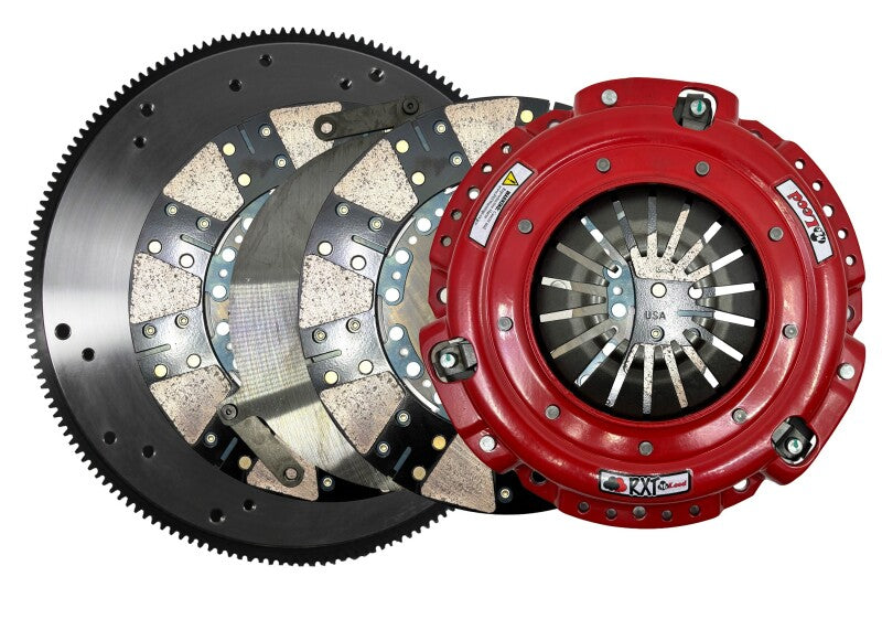 McLeod RXT Twin Disc Clutch Kit w/Steel Flywheel - Mod Motor Fords w/8 Bolt Crank 1-1/8in x 26 Input