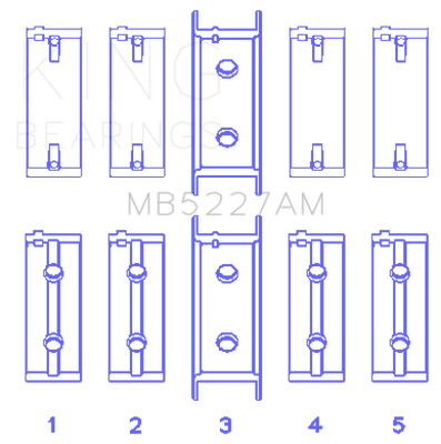 King Engine Bearings Mitsubishi 4G63/4G63T (92) (Size +0.75mm) Main Bearing Set