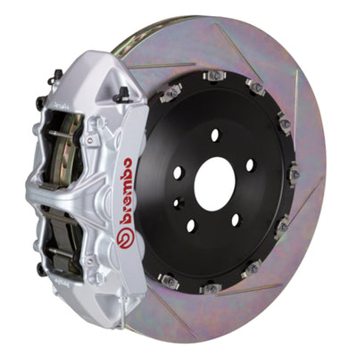 Brembo 11-18 Cayenne Front GT BBK 6 Piston Cast 405x34 2pc Rotor Slotted Type1-Silver