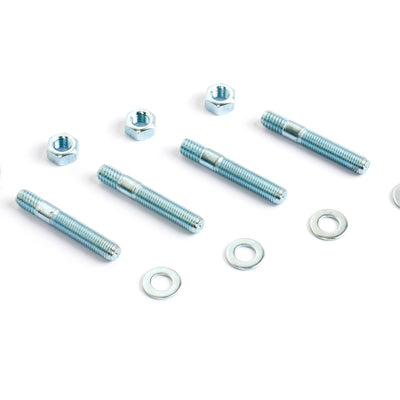 Cometic Carburetor Studs 2in Zinc Plated - Set of 4 With Washers and Nuts
