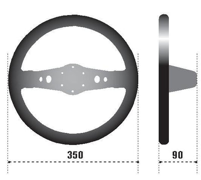 Sparco Steering Wheel 215 Suede Black