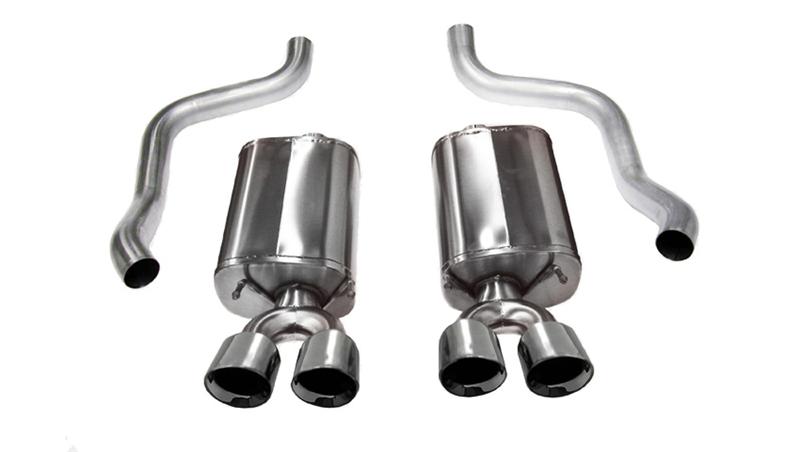Corsa 2009-2013 Xtreme Axle-Back Exhaust w/Dual Black 3.5in Tips 09-13 Chevrolet Corvette C6 6.2L V8