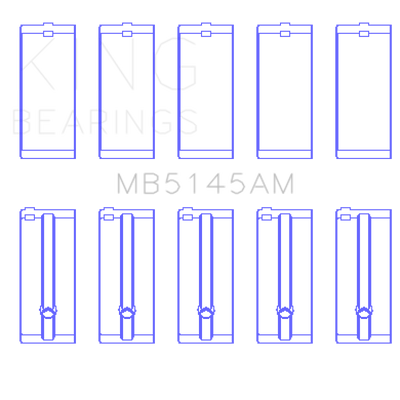 King Engine Bearings Toyota 2.4D L 2L (Size +0.25mm) Main Bearing Set