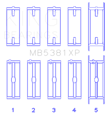 King Engine Bearings Holden 253/308CI 5.0L/5.7L (Size .010) Main Bearing Set