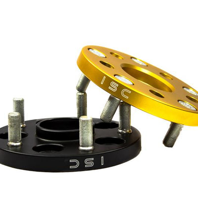 ISC Suspension Nissan 5x114.3 Hub Centric (66 Hub Bore) Wheel Spacers 15mm Black (Pair)