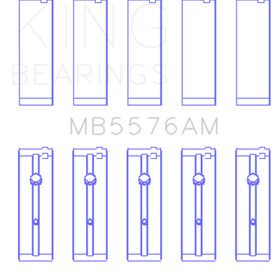 King Engine Bearings Ford J4B/J4C (Size +0.50mm) Main Bearing Set