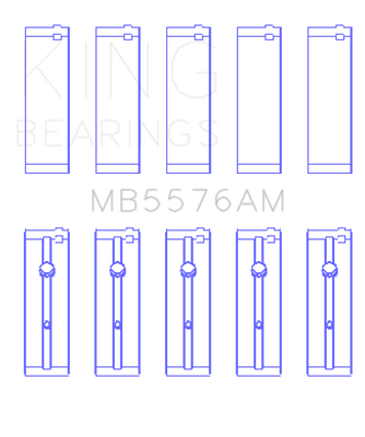 King Engine Bearings Ford J4B/J4C (Size +0.25mm) Main Bearing Set