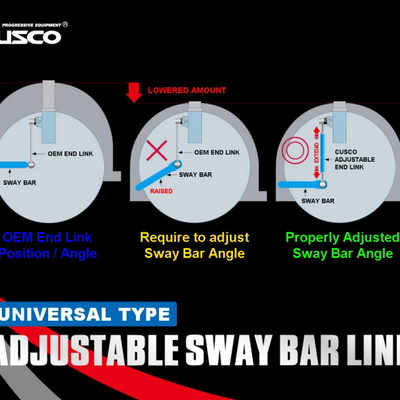 Cusco Universal Adjustable Front Sway Bar End Link Set(345mm-375mm)