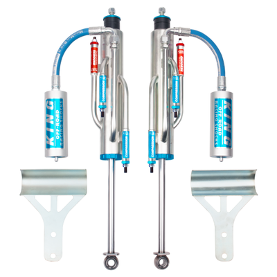 King Shocks 07-18 Jeep Wrangler JK Front 2.5 Dia Hose Remote Bypass Shock 0-2in Lift (Pair)