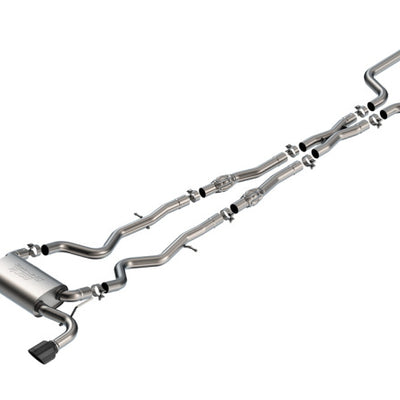 Borla 16-24 Infinity Q50 (Auto V6) S Type Cat Back - Black Chrome Tip