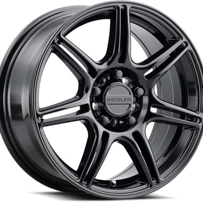 Raceline 148B Apex 17x7.5in / 5X110 / 5X115 BP / 40mm Offset / 72.62mm Bore - Gloss Black