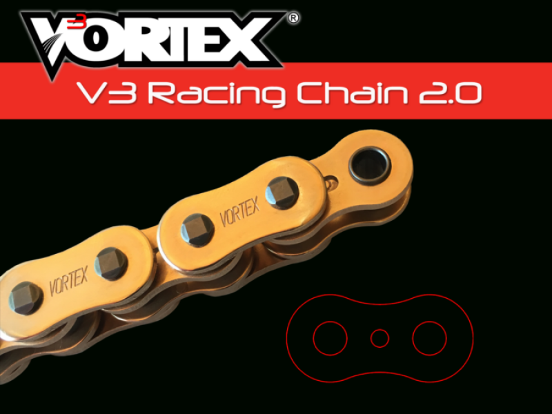 Vortex Racing V3 2.0 Chain 525SX3-116- Gold
