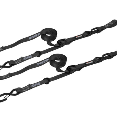 PRP Cam-Lock 1in.x10ft. Tie Down with Snap S Hooks and Soft Tie - Black - Pr.
