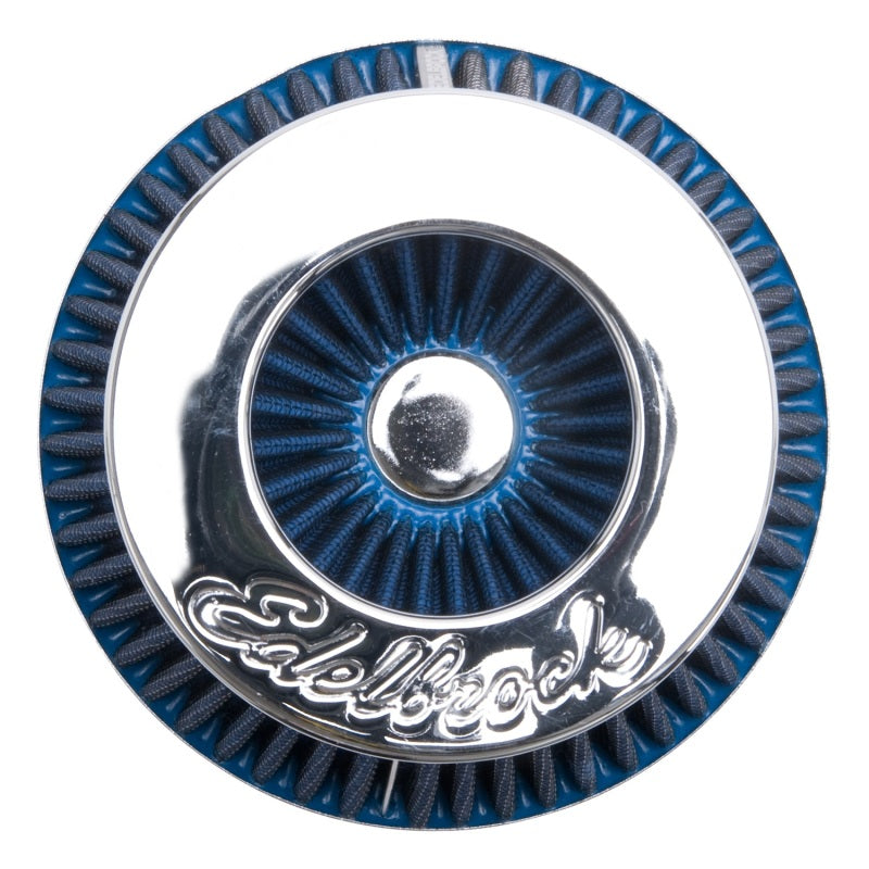 Edelbrock Air Filter Pro-Flo Series Conical 6 7In Tall Blue/Chrome