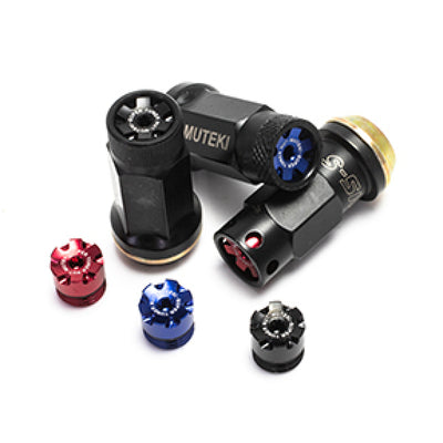 Wheel Mate Muteki Aluminum Closed End Cap 12 X 1.25- Red (24 PCS)