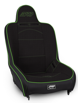 PRP Premier High Back Suspension Seat- Black/Green Tweed