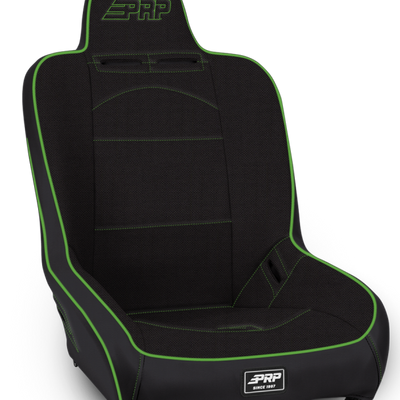 PRP Premier High Back Suspension Seat- Black/Green Tweed
