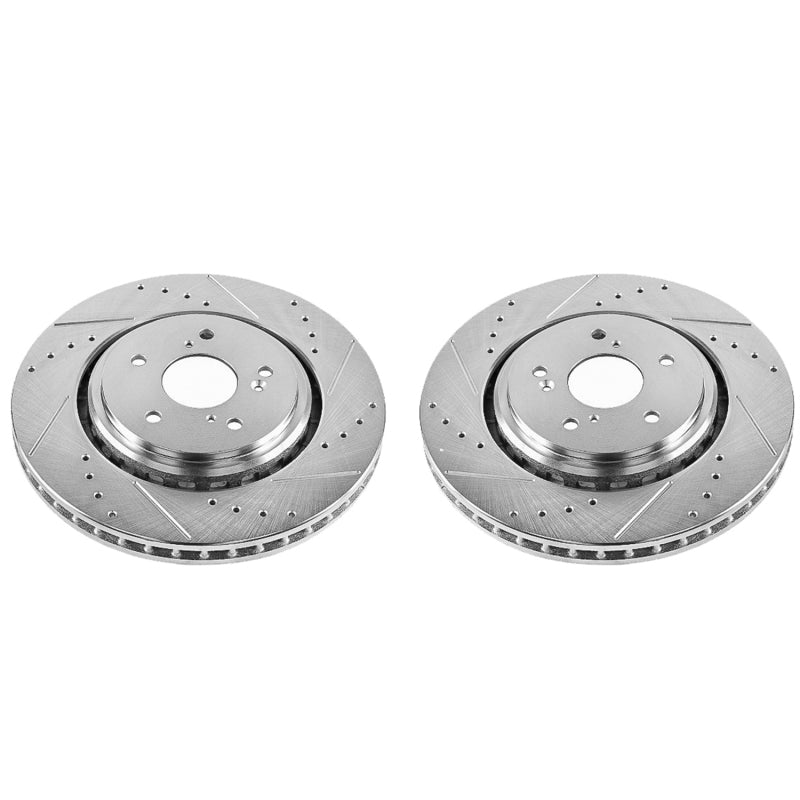 Power Stop 14-16 Acura MDX Front Evolution Drilled & Slotted Rotors - Pair